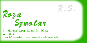 roza szmolar business card